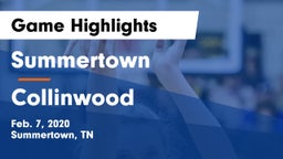 Summertown  vs Collinwood  Game Highlights - Feb. 7, 2020