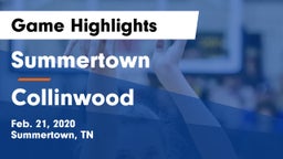 Summertown  vs Collinwood Game Highlights - Feb. 21, 2020