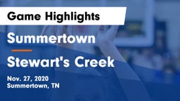 Summertown  vs Stewart's Creek  Game Highlights - Nov. 27, 2020