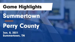 Summertown  vs Perry County  Game Highlights - Jan. 8, 2021