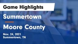 Summertown  vs Moore County  Game Highlights - Nov. 24, 2021