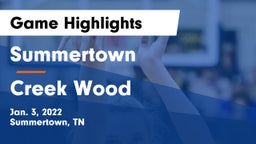 Summertown  vs Creek Wood  Game Highlights - Jan. 3, 2022