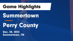 Summertown  vs Perry County  Game Highlights - Dec. 28, 2023