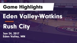 Eden Valley-Watkins  vs Rush City  Game Highlights - Jan 24, 2017