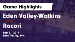 Eden Valley-Watkins  vs Rocori  Game Highlights - Feb 21, 2017