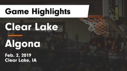 Clear Lake  vs Algona  Game Highlights - Feb. 2, 2019