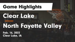 Clear Lake  vs North Fayette Valley Game Highlights - Feb. 16, 2022