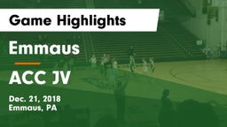 Emmaus  vs ACC JV Game Highlights - Dec. 21, 2018