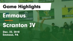 Emmaus  vs Scranton JV Game Highlights - Dec. 22, 2018
