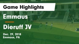 Emmaus  vs Dieruff JV Game Highlights - Dec. 29, 2018