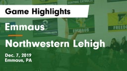 Emmaus  vs Northwestern Lehigh Game Highlights - Dec. 7, 2019