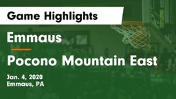 Emmaus  vs Pocono Mountain East Game Highlights - Jan. 4, 2020