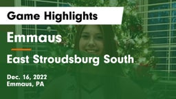 Emmaus  vs East Stroudsburg  South Game Highlights - Dec. 16, 2022