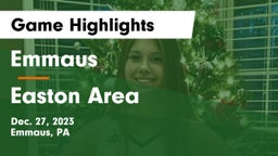 Emmaus  vs Easton Area  Game Highlights - Dec. 27, 2023