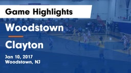 Woodstown  vs Clayton  Game Highlights - Jan 10, 2017