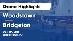 Woodstown  vs Bridgeton  Game Highlights - Dec. 27, 2018