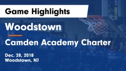 Woodstown  vs Camden Academy Charter Game Highlights - Dec. 28, 2018