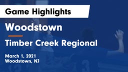 Woodstown  vs Timber Creek Regional  Game Highlights - March 1, 2021