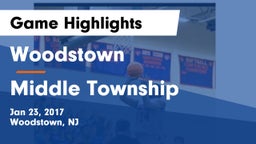 Woodstown  vs Middle Township  Game Highlights - Jan 23, 2017