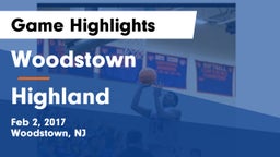Woodstown  vs Highland Game Highlights - Feb 2, 2017