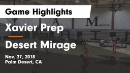 Xavier Prep  vs Desert Mirage  Game Highlights - Nov. 27, 2018