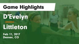 D'Evelyn  vs Littleton  Game Highlights - Feb 11, 2017