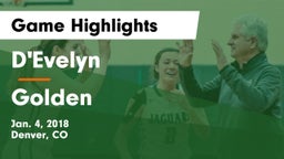 D'Evelyn  vs Golden  Game Highlights - Jan. 4, 2018