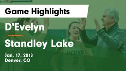 D'Evelyn  vs Standley Lake  Game Highlights - Jan. 17, 2018