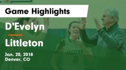 D'Evelyn  vs Littleton  Game Highlights - Jan. 20, 2018