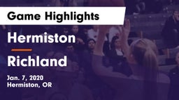 Hermiston  vs Richland  Game Highlights - Jan. 7, 2020