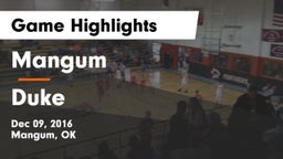Mangum  vs Duke  Game Highlights - Dec 09, 2016