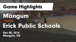 Mangum  vs Erick Public Schools Game Highlights - Dec 08, 2016