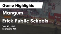 Mangum  vs Erick Public Schools Game Highlights - Jan 10, 2017