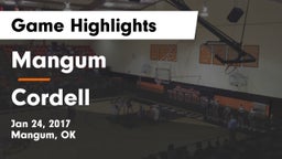 Mangum  vs Cordell  Game Highlights - Jan 24, 2017