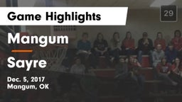 Mangum  vs Sayre  Game Highlights - Dec. 5, 2017