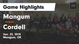 Mangum  vs Cordell  Game Highlights - Jan. 23, 2018