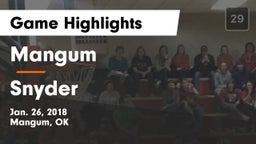 Mangum  vs Snyder  Game Highlights - Jan. 26, 2018