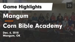 Mangum  vs Corn Bible Academy  Game Highlights - Dec. 6, 2018