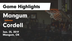 Mangum  vs Cordell  Game Highlights - Jan. 25, 2019