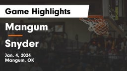 Mangum  vs Snyder  Game Highlights - Jan. 4, 2024