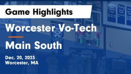 Worcester Vo-Tech  vs Main South Game Highlights - Dec. 20, 2023