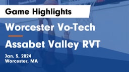 Worcester Vo-Tech  vs Assabet Valley RVT  Game Highlights - Jan. 5, 2024