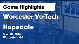 Worcester Vo-Tech  vs Hopedale  Game Highlights - Jan. 10, 2024