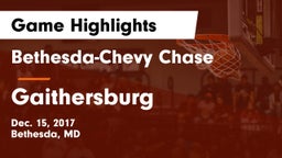 Bethesda-Chevy Chase  vs Gaithersburg  Game Highlights - Dec. 15, 2017