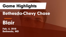 Bethesda-Chevy Chase  vs Blair  Game Highlights - Feb. 6, 2018