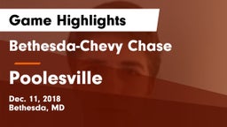 Bethesda-Chevy Chase  vs Poolesville  Game Highlights - Dec. 11, 2018