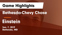 Bethesda-Chevy Chase  vs Einstein  Game Highlights - Jan. 7, 2019