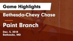 Bethesda-Chevy Chase  vs Paint Branch  Game Highlights - Dec. 5, 2018