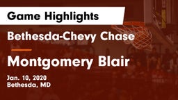 Bethesda-Chevy Chase  vs Montgomery Blair  Game Highlights - Jan. 10, 2020