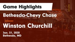 Bethesda-Chevy Chase  vs Winston Churchill  Game Highlights - Jan. 31, 2020